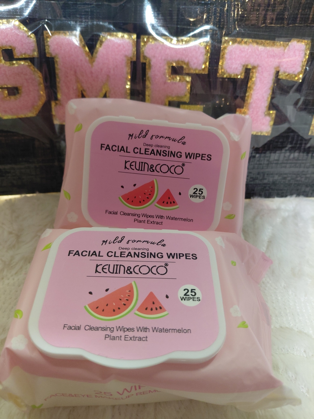 Pink Watermelon Facial Cleansing Wipes - 25 Count